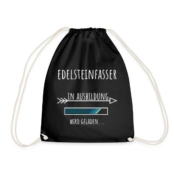 Edelsteinfasser Ausbildung Beruf Geschenk - Turnbeutel - Schwarz - Vorne