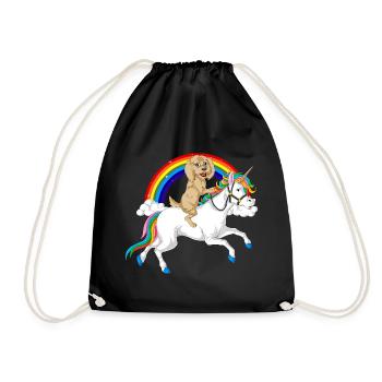 Golden Doodle - Drawstring Bag - black - Front