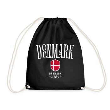 Danish patriot, Danish pride - Drawstring Bag - black - Front