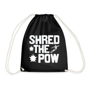 Shred the pow - Drawstring Bag - black - Front