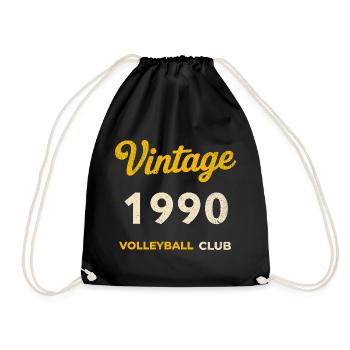 Millésime 1990 – Volleyball Club Rétro Année de naissance - Sac de sport léger - noir - Devant