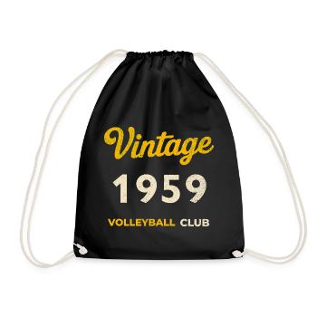 Vintage 1959 – Club de volley-ball Rétro Année de naissance - Sac de sport léger - noir - Devant