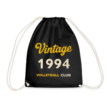 Vintage 1994 – Volleyball Club Retro Birth Year - Drawstring Bag - black - Front
