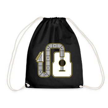 Abstract Guitar Art - Drawstring Bag - black - Front