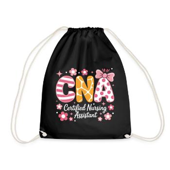 Caregiver Saying Funny Caregiver Gift - Drawstring Bag - black - Front