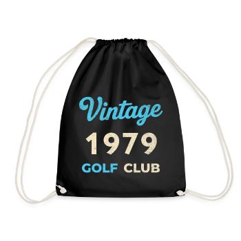 Vintage 1979 Golf Club Retro Geburtsjahr Geschenk - Turnbeutel - Schwarz - Vorne