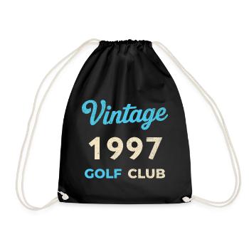 Vintage 1997 Golf Club Retro Geburtsjahr Geschenk - Turnbeutel - Schwarz - Vorne