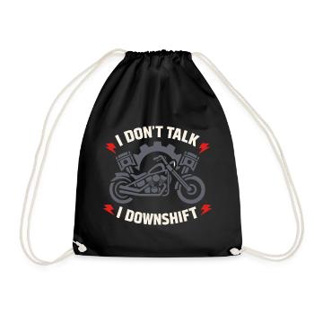 Why we ride motorcycles, - Drawstring Bag - black - Front