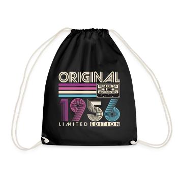 Vintage 1956 Né 70e anniversaire Rétro - Sac de sport léger - noir - Devant