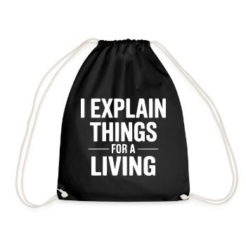 J’explique les choses pour un design vivant - Sac de sport léger - noir - Devant
