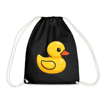 Duck Costume Rubber Duck Rubber Duck Rubber Duck yellow - Drawstring Bag - black - Front