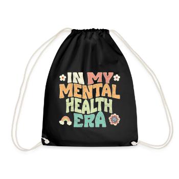 In my Mental health Era - Drawstring Bag - black - Front