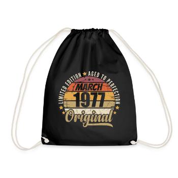 49. Anniversary 49 Years Limited Edition März 1977 - Turnbeutel - Schwarz - Vorne