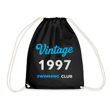 Vintage 1997 – Swimming Club Retro Geburtsjahr - Turnbeutel - Schwarz - Vorne