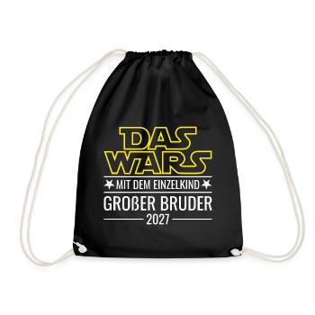 Das wars mit dem Einzelkind - Großer Bruder 2027 - Turnbeutel - Schwarz - Vorne