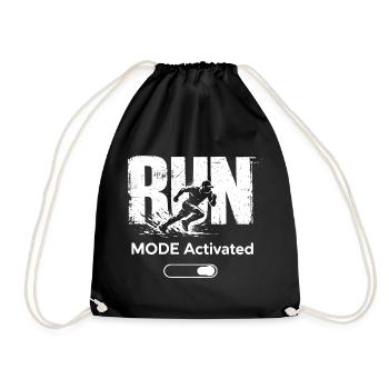 Cadeau de fitness pour la course activée en mode course - Sac de sport léger - noir - Devant