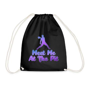 Meet Me At The Pit Basketball Tee - Drawstring Bag - black - Front