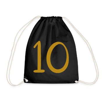 10 - Turnbeutel - Schwarz - Vorne