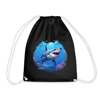 Great White Shark Great White Shark - Drawstring Bag - black - Front