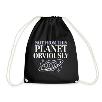 Extra Celestial Girl Alien Glam Nicht Von Diesem - Turnbeutel - Schwarz - Vorne