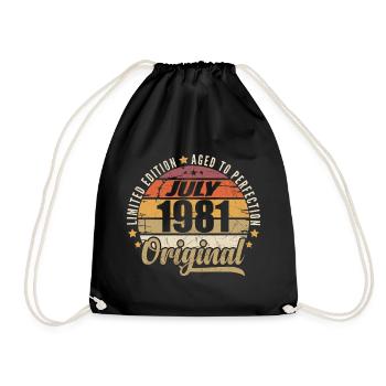 Anniversaire Mythique 1981 Cadeau Vintage 1981 - Sac de sport léger - noir - Devant