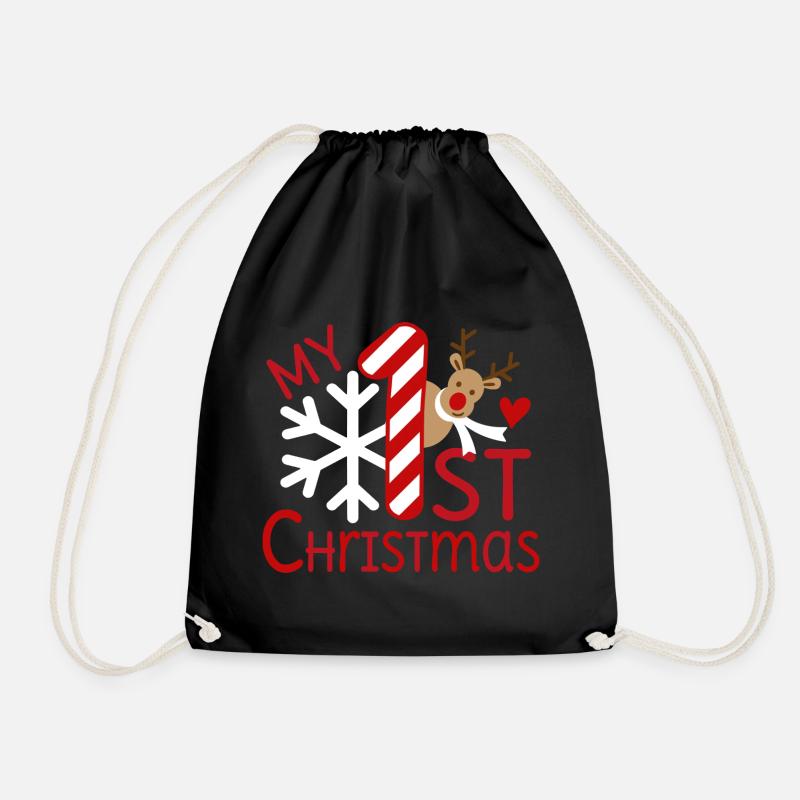 My first Christmas - Turnbeutel - Schwarz