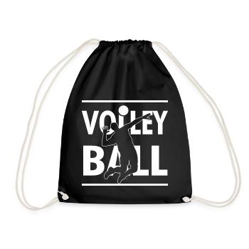 Volley-ball joueur de volley-ball athlète cadeau - Sac de sport léger - noir - Devant