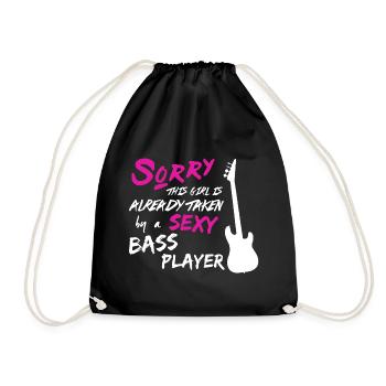 Genommen von Sexy Bass Player Shirt - Turnbeutel - Schwarz - Vorne
