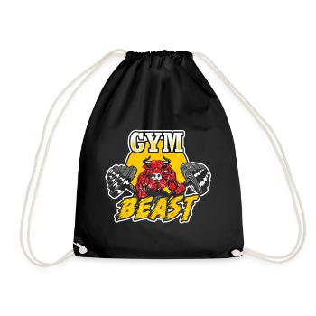 Fitness Gym Bodybuilding Sport Training Stier - Turnbeutel - Schwarz - Vorne
