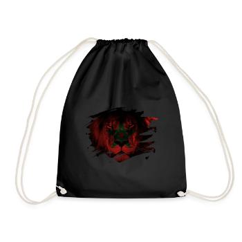 Éclaboussures de peinture drapeau du lion maroc - Sac de sport léger - noir - Devant