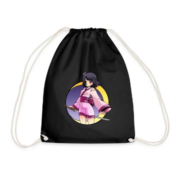 Samouraï anime girl - Sac de sport léger - noir - Devant