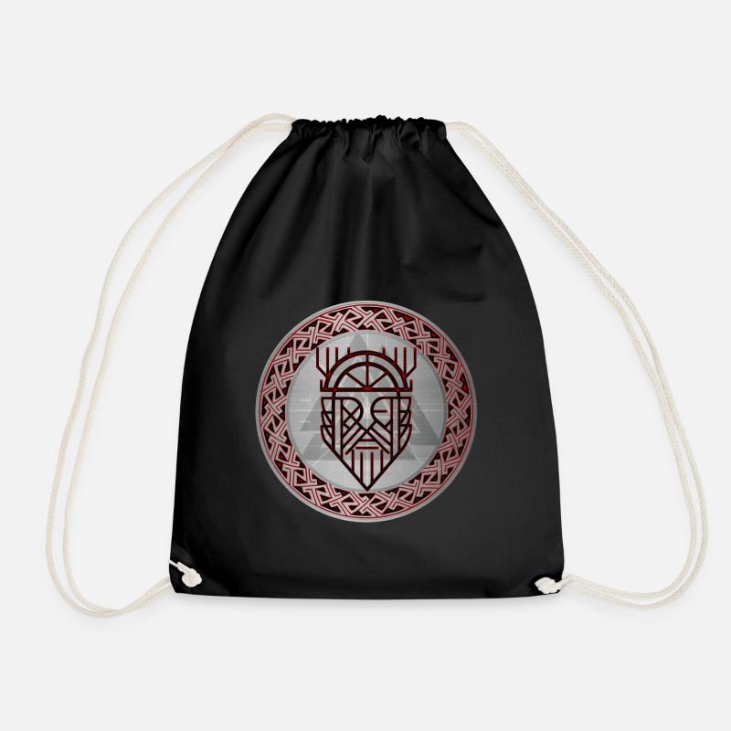 Valknut Vikings Odin Thor Keltische Symbole Pagan - Turnbeutel - Schwarz