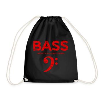 BASS I wont cause any treble (Vintage/Rouge) Bassist - Sac de sport léger - noir - Devant