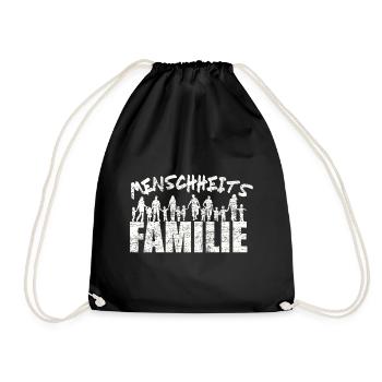 Mouvement pour la paix de la famille humaine Paix - Sac de sport léger - noir - Devant