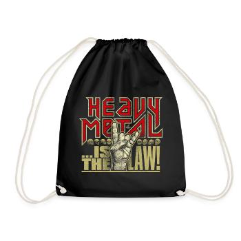 HEAVY METAL IS THE LAW 02 Illustration + Lettering - Sac de sport léger - noir - Devant