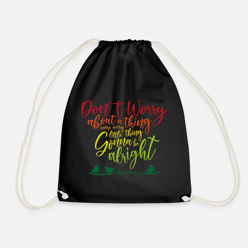 Marley "Don't Worry" - Drawstring Bag - black