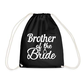 Brother Of The Bride Bachelorette Party Gift - Drawstring Bag - black - Front