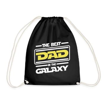 The best Dad in the galaxy - Parody humor - Drawstring Bag - black - Front