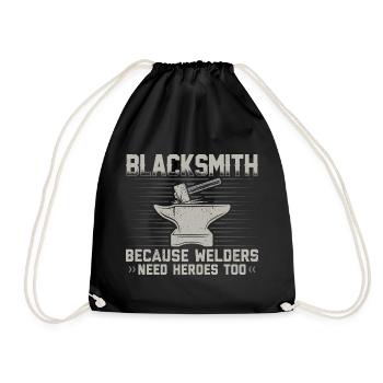 Blacksmith - Drawstring Bag - black - Front