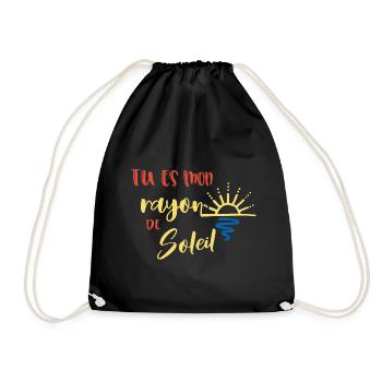 tu es mon rayon de soleil - Sac de sport léger - noir - Devant