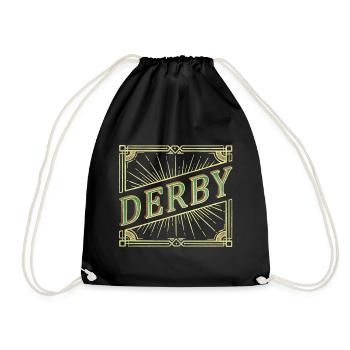 Derby Angleterre UK City Font Vintage Rétro - Sac de sport léger - noir - Devant