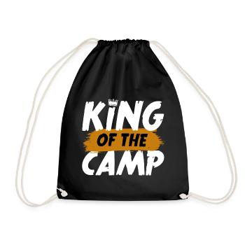 KING OF THE CAMP - Turnbeutel - Schwarz - Vorne