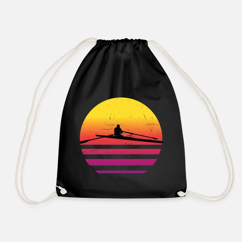 Ruderer Herren Rudern Damen Rowing - Turnbeutel - Schwarz