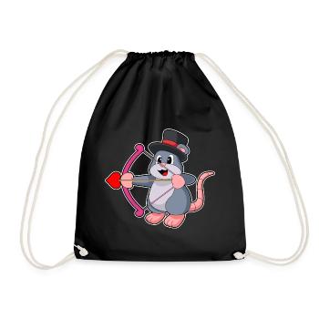 Mouse Groom Top Hat Wedding - Drawstring Bag - black - Front