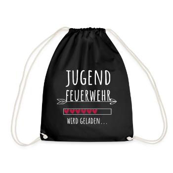 Jugendfeuerwehr Freiwillige Feuerwehr Geschenk - Turnbeutel - Schwarz - Vorne