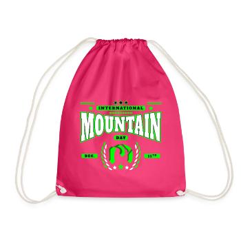 Internationaler Tag der Berge - Turnbeutel - Fuchsia - Vorne