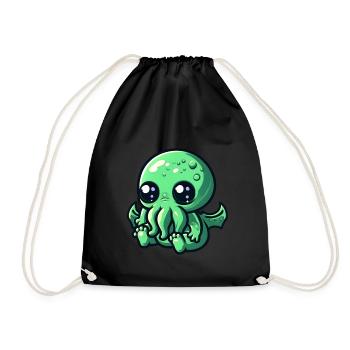 The charm of Lovecraft: Adorable Cute Baby Cthulhu - Drawstring Bag - black - Front