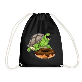 Beignet Tortue - Sac de sport léger - noir - Devant
