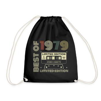 Millésime 1979 - cadeau d’anniversaire rétro 1979 - Sac de sport léger - noir - Devant