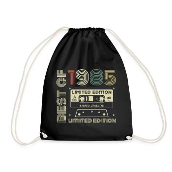 Millésime 1985 - cadeau d’anniversaire rétro 1985 - Sac de sport léger - noir - Devant